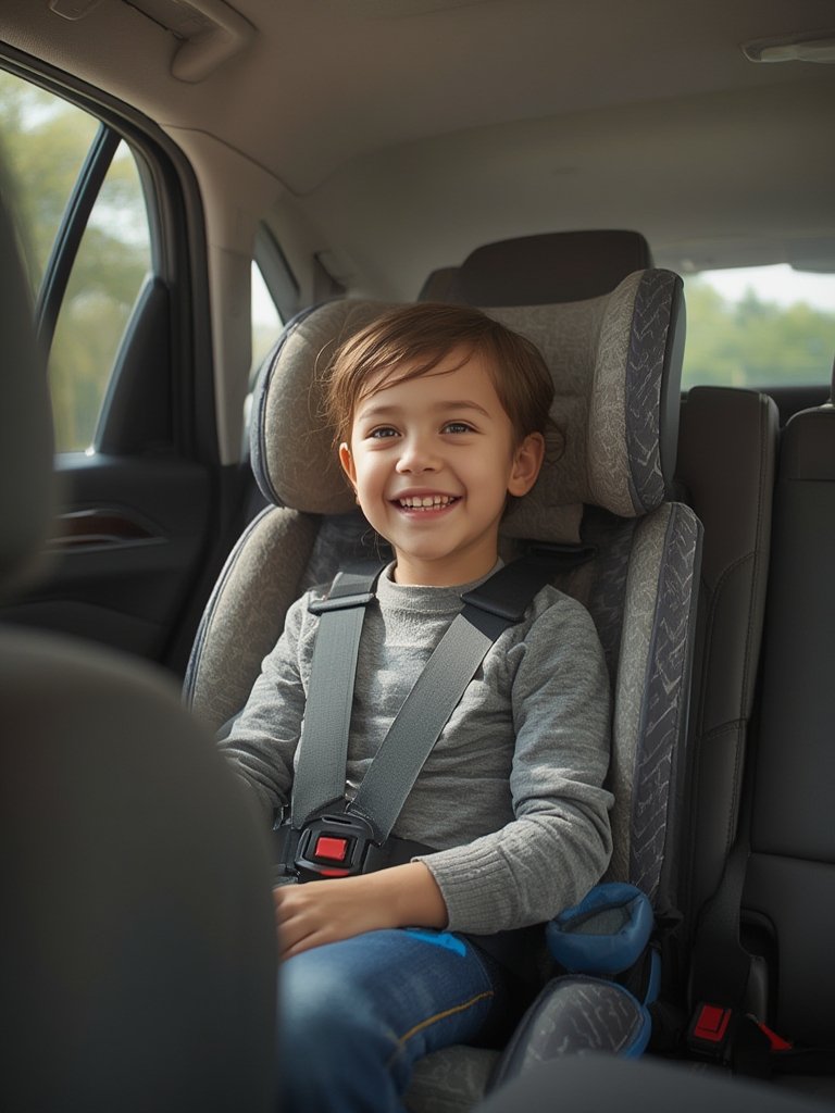 booster seat in action