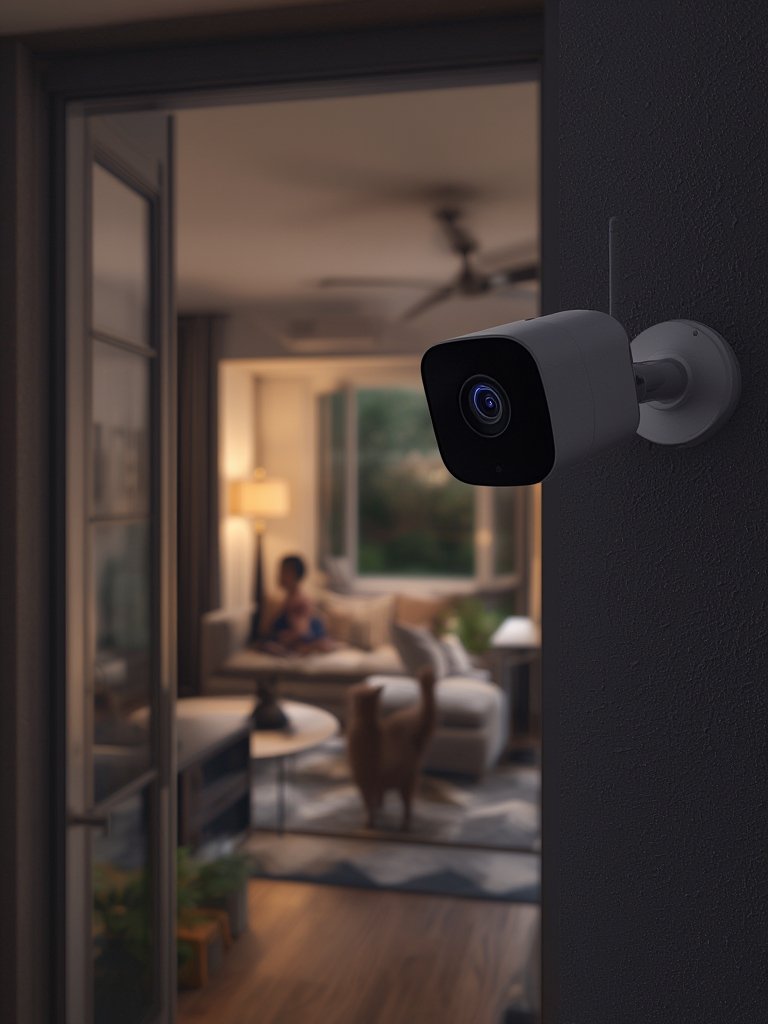 security camera in action